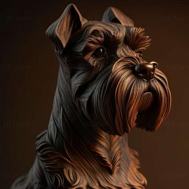 3D model Zwergschnauzer dog (STL)